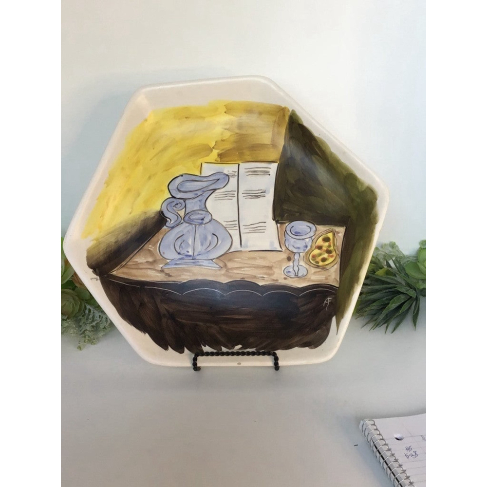 Vintage Italian Wall Plate - Numbered